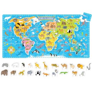 What in the World Animals Around the World 4+ educational puzzle and play set