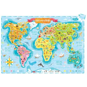 World map jigsaw puzzle - What in the World Young Explorers 6+