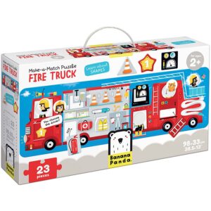 Shapes and colors learning puzzle - Make-a-Match Puzzle Fire Truck 2+
