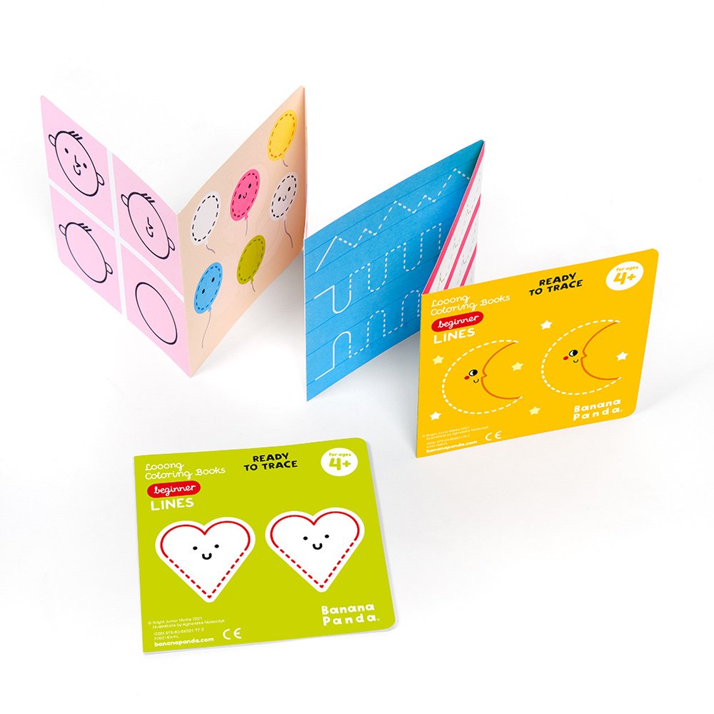 Looong Coloring Books Ready to Trace - Beginner Lines