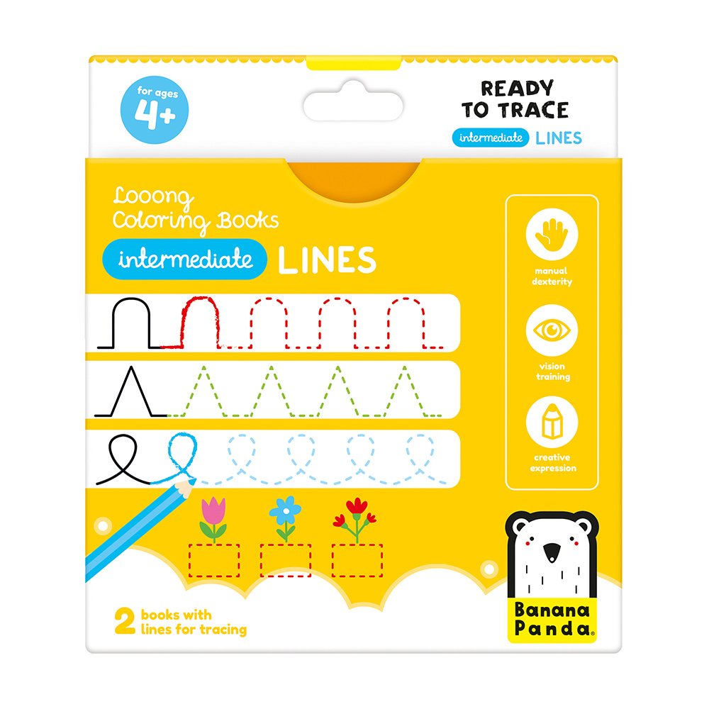 Looong Coloring Books Ready to Trace - Intermediate Lines