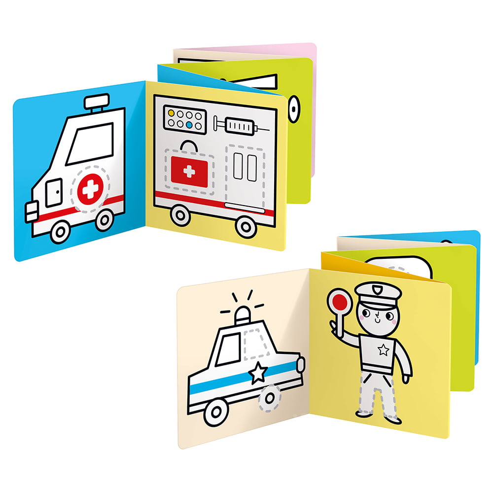 Looong Coloring Books Ready to Draw - Vehicles at Work