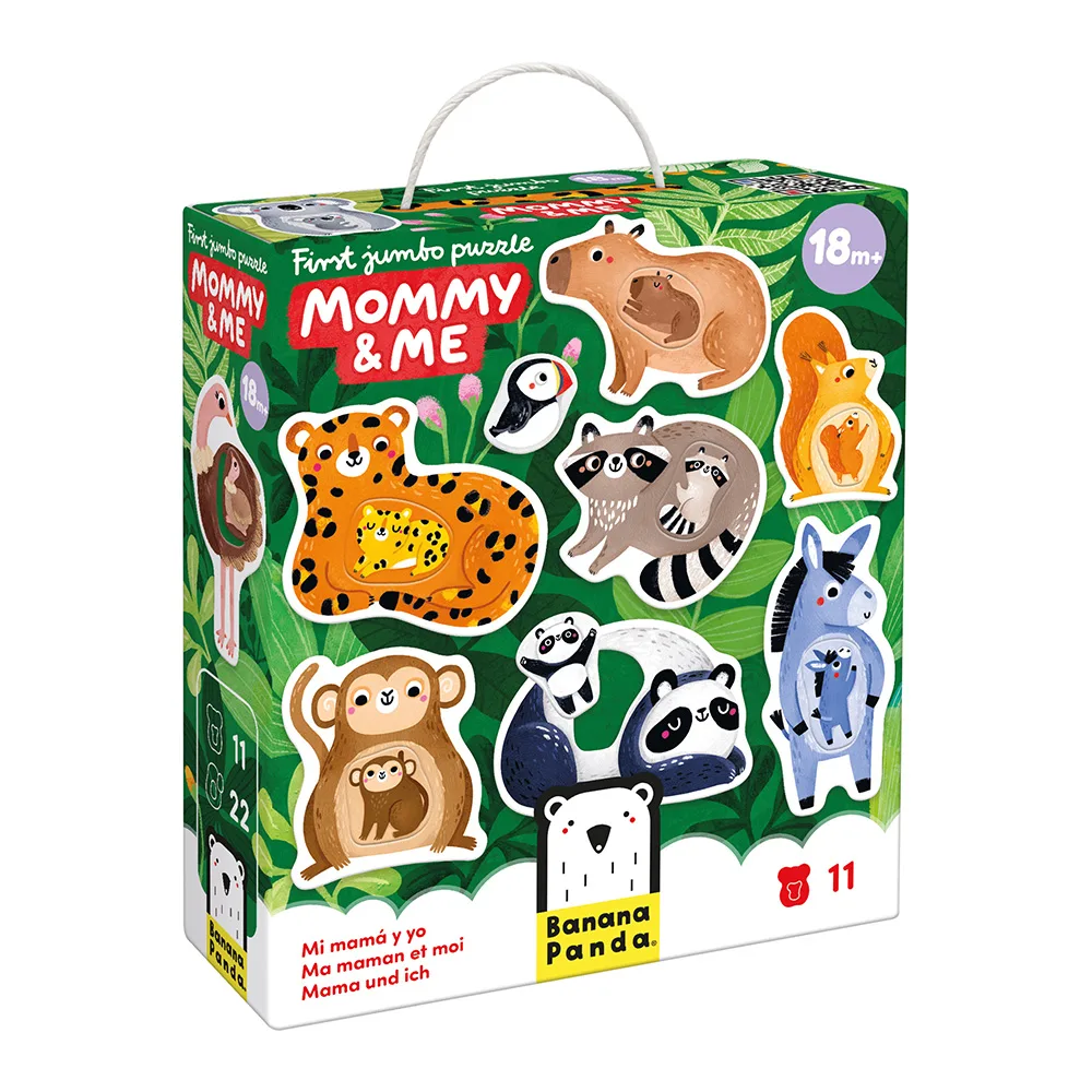 プーコ ムケオムントルセット First Jumbo Puzzle Mommy & Me - Banana Panda